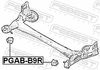 PGABB9R Febest Сайлентблок балки моста