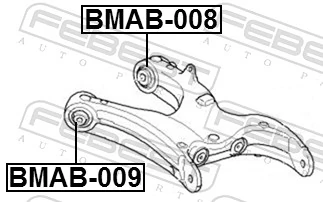 BMAB008 Febest Сайлентблок задньої тяги