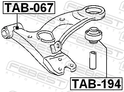 TAB194 Febest Сайлентблок переднього нижнього важеля