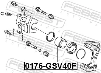 0176GSV40F Febest Поршень гальмівного супорта переднього