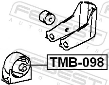 TMB098 Febest Подушка передньої опори двигуна