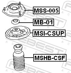 MSICSUP Febest Відбійник передньої пружини