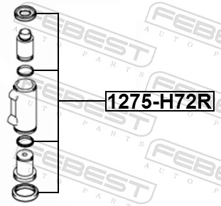 1275H72R Febest Ремкомплект заднього гальмівного супорта