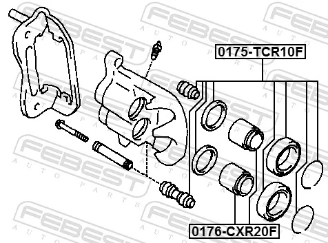 0176CXR20F Febest Поршень гальмівного супорта переднього