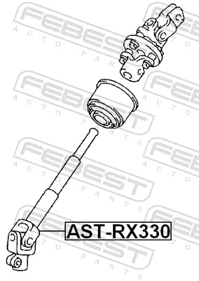 ASTRX330 Febest Вал рульової колонки, нижній