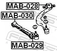 MAB028 Febest Сайлентблок переднього нижнього важеля