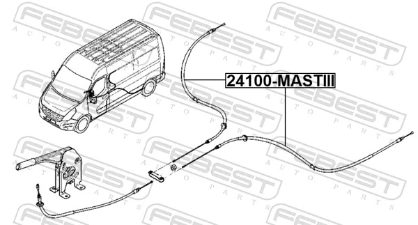 Трос ручного гальма задній, правий/лівий Opel Movano B фургон (X62) (2010 - 2026) ціна, від 11.45 USD