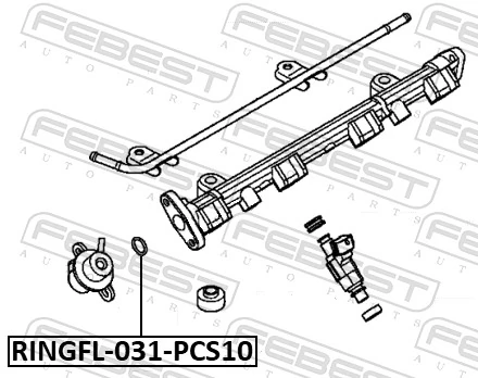 RINGFL031PCS10 Febest Кільце інжектора