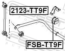 FSBTT9F Febest Втулка стабілізатора переднього