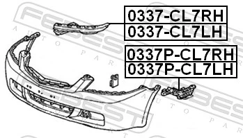 0337CL7RH Febest Праве кріплення переднього бампера