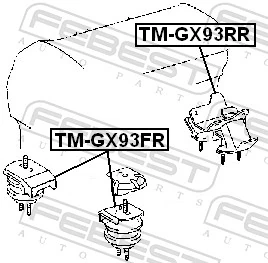 TMGX93FR Febest Подушка передньої опори двигуна