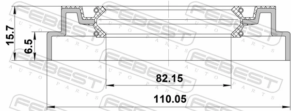 95QDS841100716X Febest Сальник переднього моста