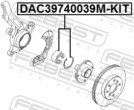 DAC39740039MKIT Febest Підшипник маточини передньої