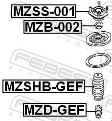 MZSHBGEF Febest Пильник стійки передньої
