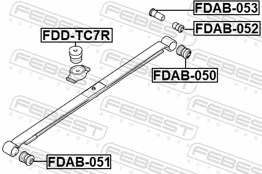 FDDTC7R Febest Відбійник задньої ресори
