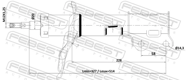 Купити 546511M360 Hyundai/Kia Амортизатора передній лівий