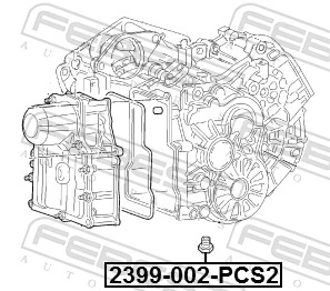 2399002PCS2 Febest Пробка піддона АКПП