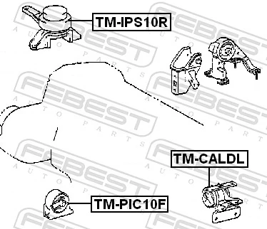 TMPIC10F Febest Подушка передньої опори двигуна