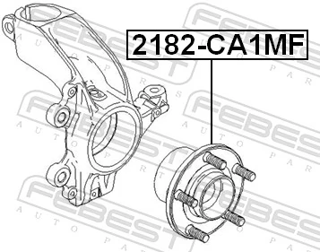 2182CA1MF Febest Маточина (передня)