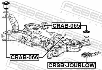 CRAB065 Febest Подушка передньої балки