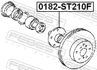 0182ST210F Febest Маточина (передня)