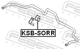 KSBSORR Febest Гумка заднього стабілізатора