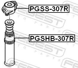 PGSHB307R Febest Буфер амортизатора заднього