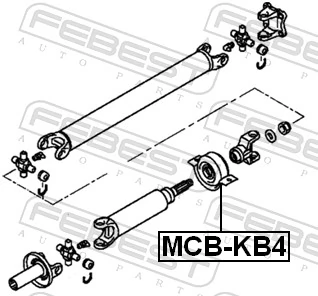 MCBKB4 Febest Підвісний підшипник карданного валу