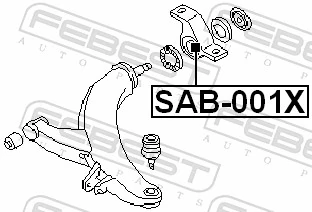 SAB001X Febest Сайлентблок переднього нижнього важеля
