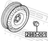 2985001 Febest Гайка колеса