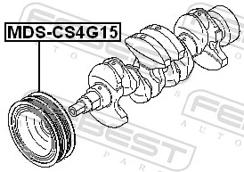 MDSCS4G15 Febest Демпфер колінвалу