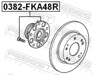 0382FKA48R Febest Маточина задня