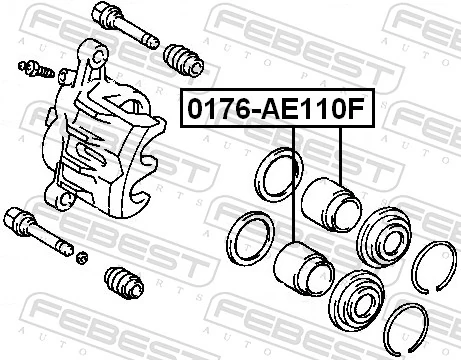 0176AE110F Febest Поршень гальмівного супорта переднього