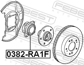 0382RA1F Febest Підшипник маточини передньої