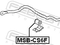 MSBCS6F Febest Втулка стабілізатора переднього