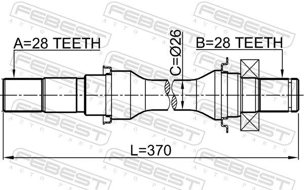 2212SED25MT Febest Промвал