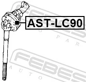 ASTLC90 Febest Вал рульової колонки, нижній