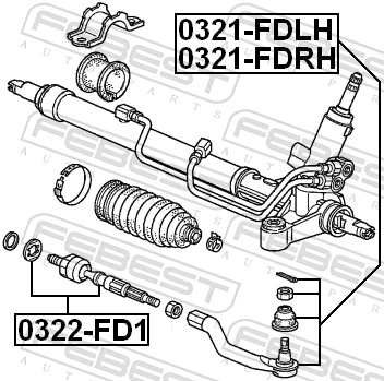 0322FD1 Febest Тяги кермові