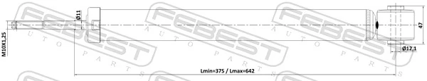 Задній амортизатор Mercedes A4543202730