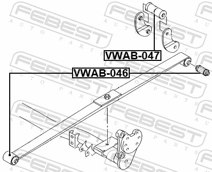 VWAB047 Febest Сайлентблок сережки ресори