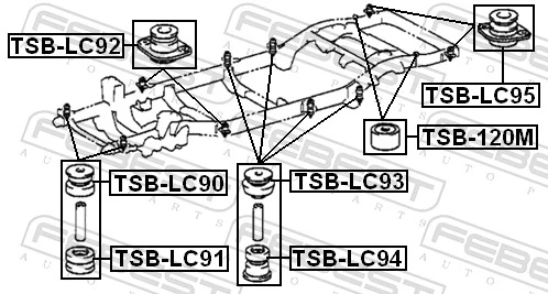 TSBLC94 Febest Кріплення платформи
