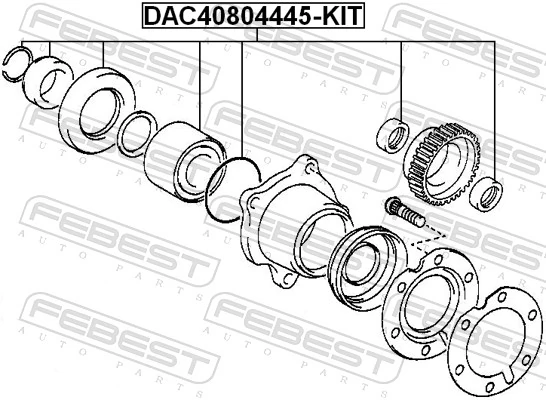 DAC40804445KIT Febest Підшипник ступиці задньої