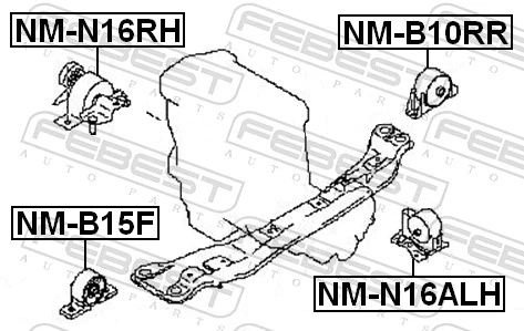 Подушка (опора) двигуна, задня Nissan Almera CLASSIC седан (B10RS) (2006 - 2012) ціна, від 63.75 USD