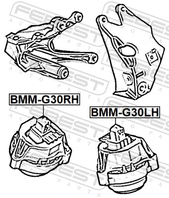 BMMG30RH Febest Права подушка мотора