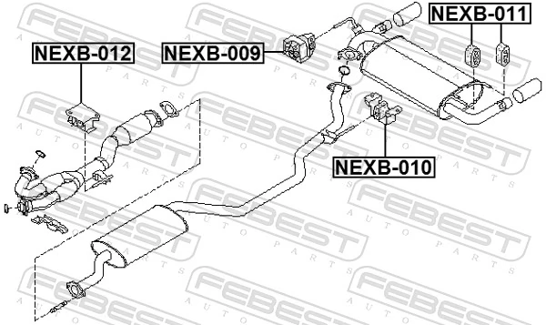 Подушка кріплення глушника Nissan Qashqai +2 I позашляховик (J10) (2007 - 2014) ціна, від 4.55 USD