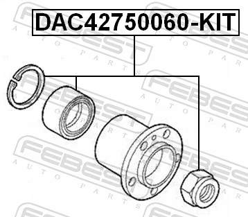 DAC42750060KIT Febest Підшипник ступиці задньої