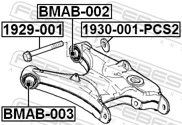 33326760602 BMW Болт кріплення заднього нижнього важеля, внутрішній