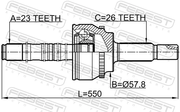 ШРУС зовнішній передній, правий Sato Tech CV30235 ціна, від 30.31 USD