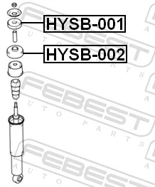 HYSB002 Febest Втулка амортизатора заднього