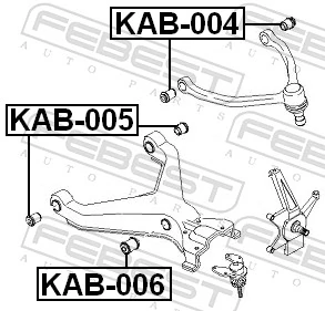 KAB006 Febest Сайлентблок переднього нижнього важеля